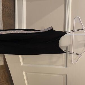 Black Dress with Glitter Stripe